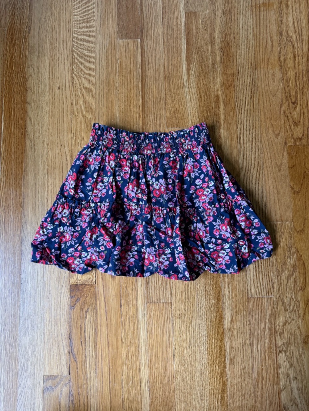 GAP Girls Floral Tiered Skort, Navy, Size Medium (8/9)